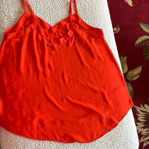 Orange Sheer Tank Top